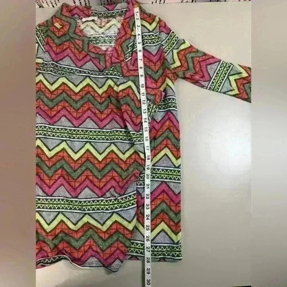 Flamingo urban bright neon medium open front cardigan layering career office - Picture 9 of 11